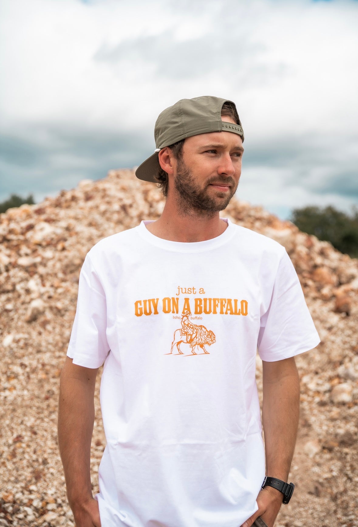 Just a Guy on a Buffalo T-Shirt