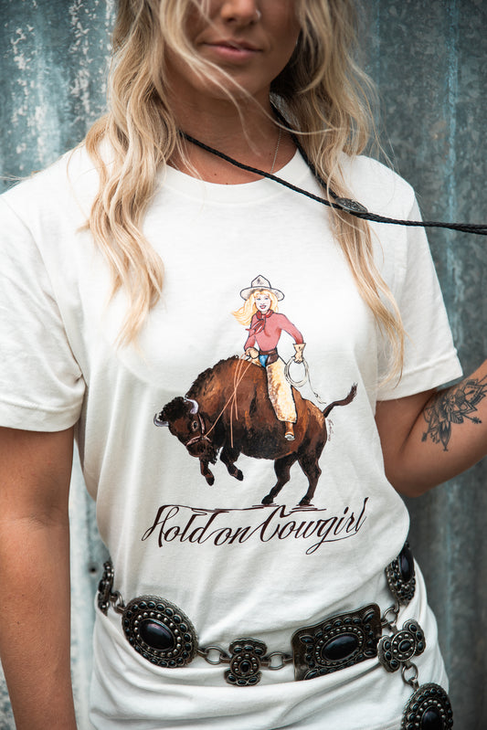 Hold on Cowgirl T-Shirt