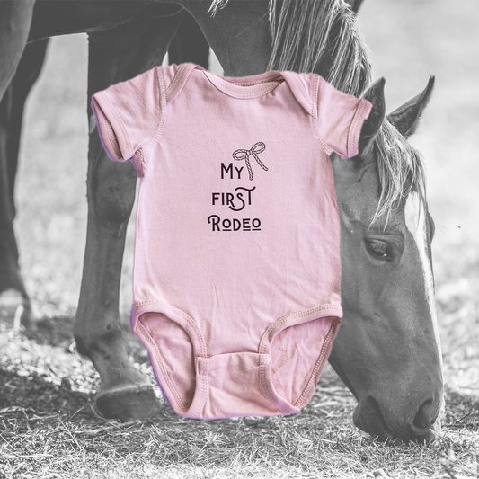 My First Rodeo Baby Onesie (Pink)