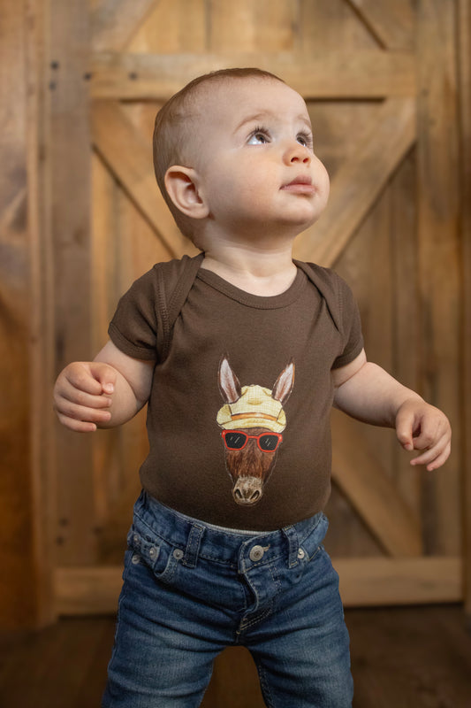 Sunny Donkey Baby Onesuit
