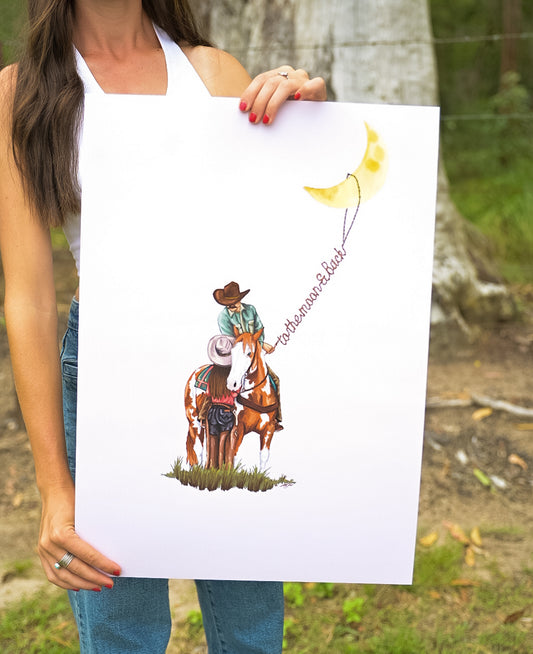 To The Moon and Back Print A2