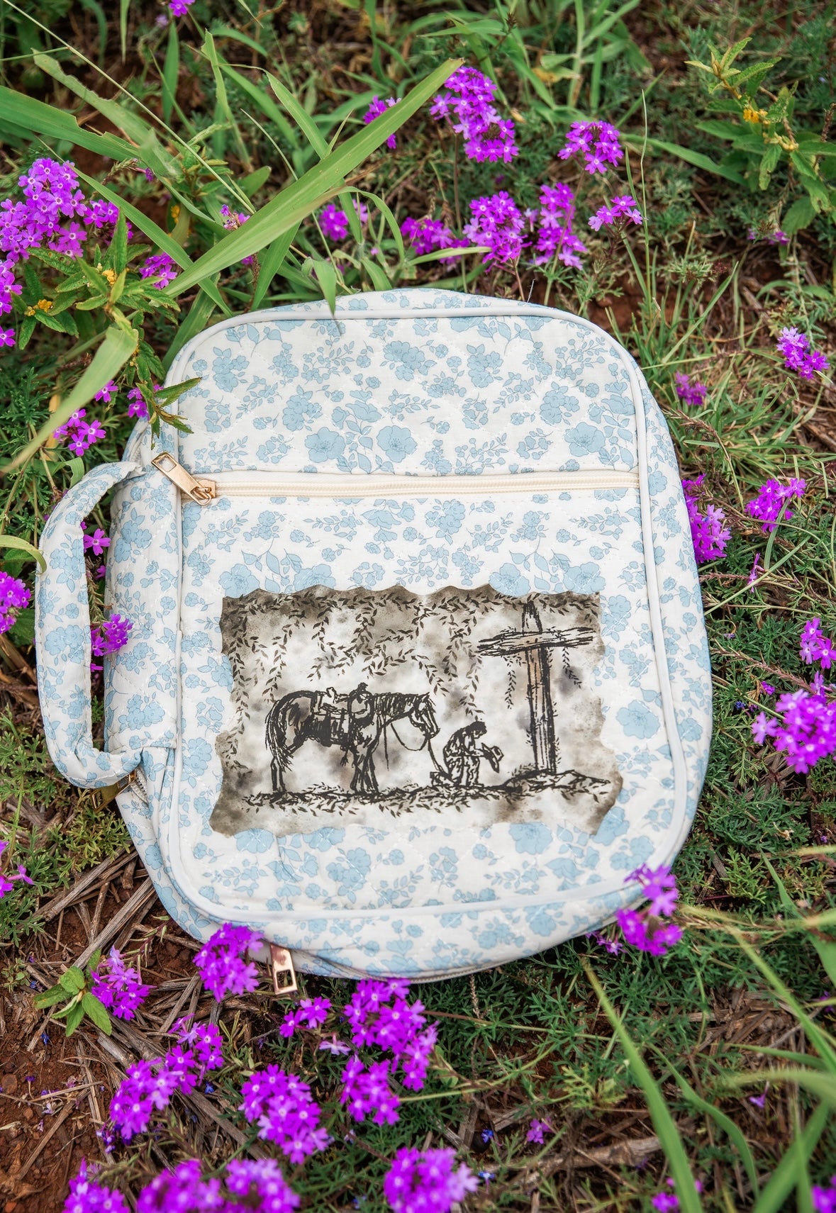 Bible Case Blue Floral
