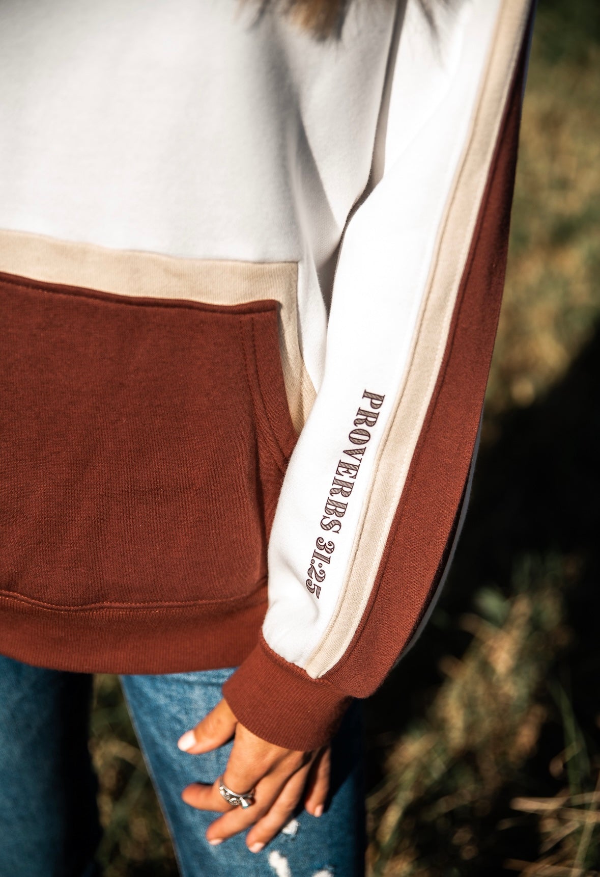 Proverbs 31:25 Bi-Colour Hoodie