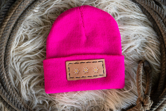 Floral Tooled Beanie